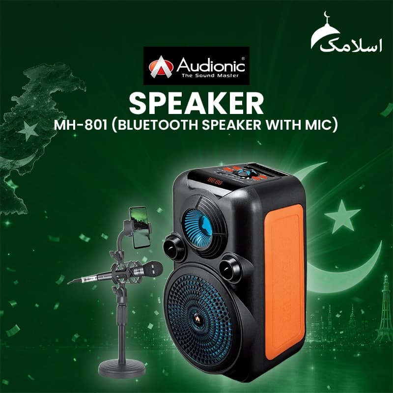 Audionic MH-801 (Bluetooth Speaker with Mic) Speaker