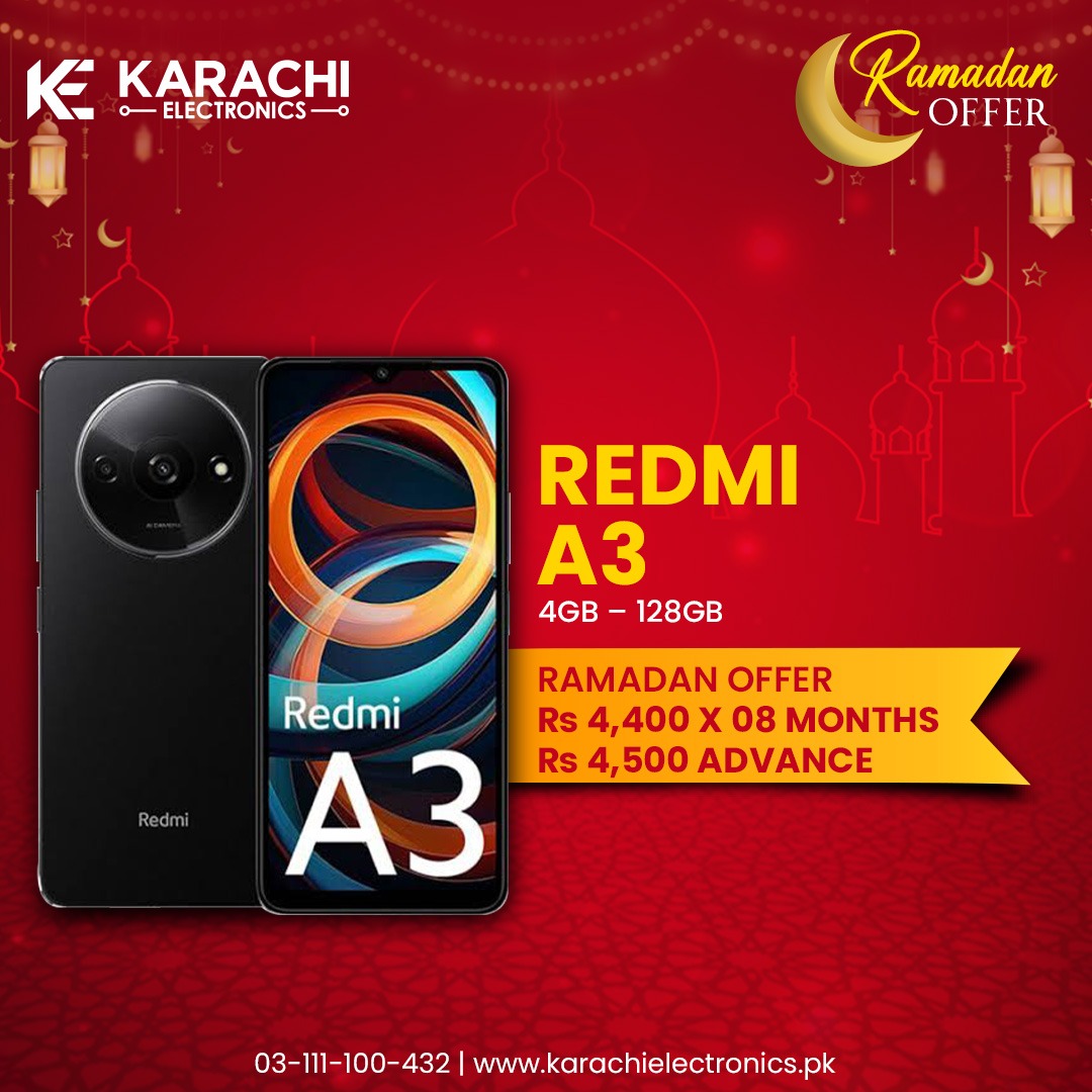 Redmi A3 4gb 128gb Karachi Electronics